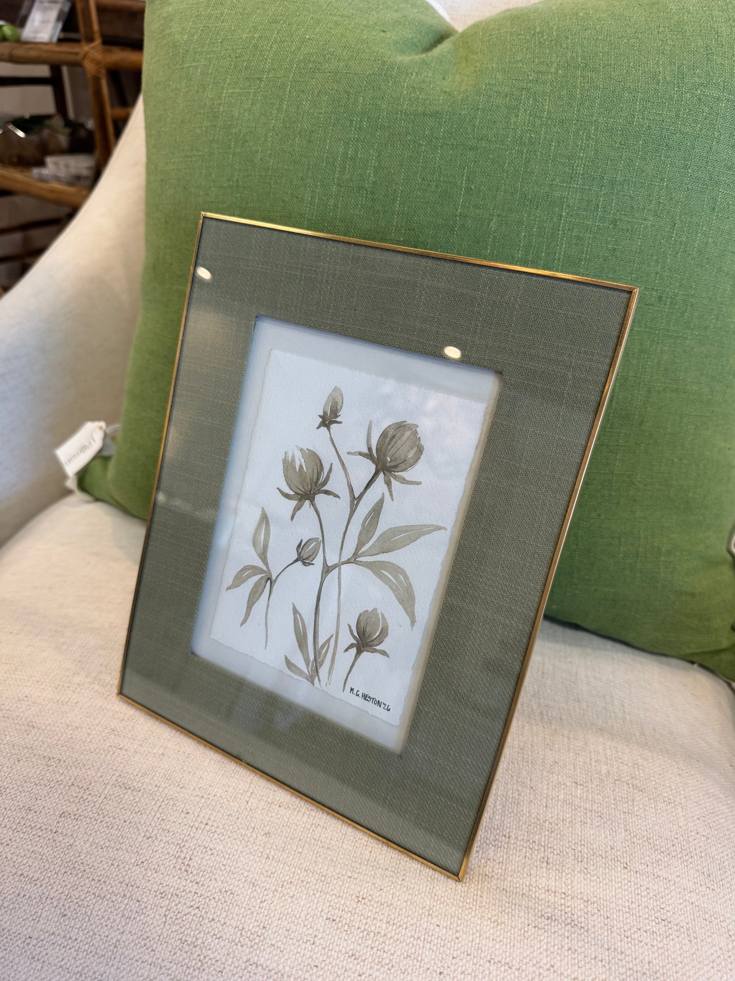 MGH Botanic Green Linen Frame