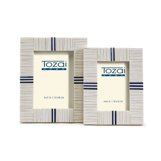 5x7 Cream/ Navy Frame