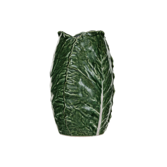 Embossed Stoneware Cabbage Vase