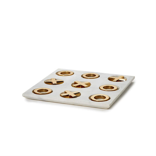 Marble Tic-Tac-Toe with Gold