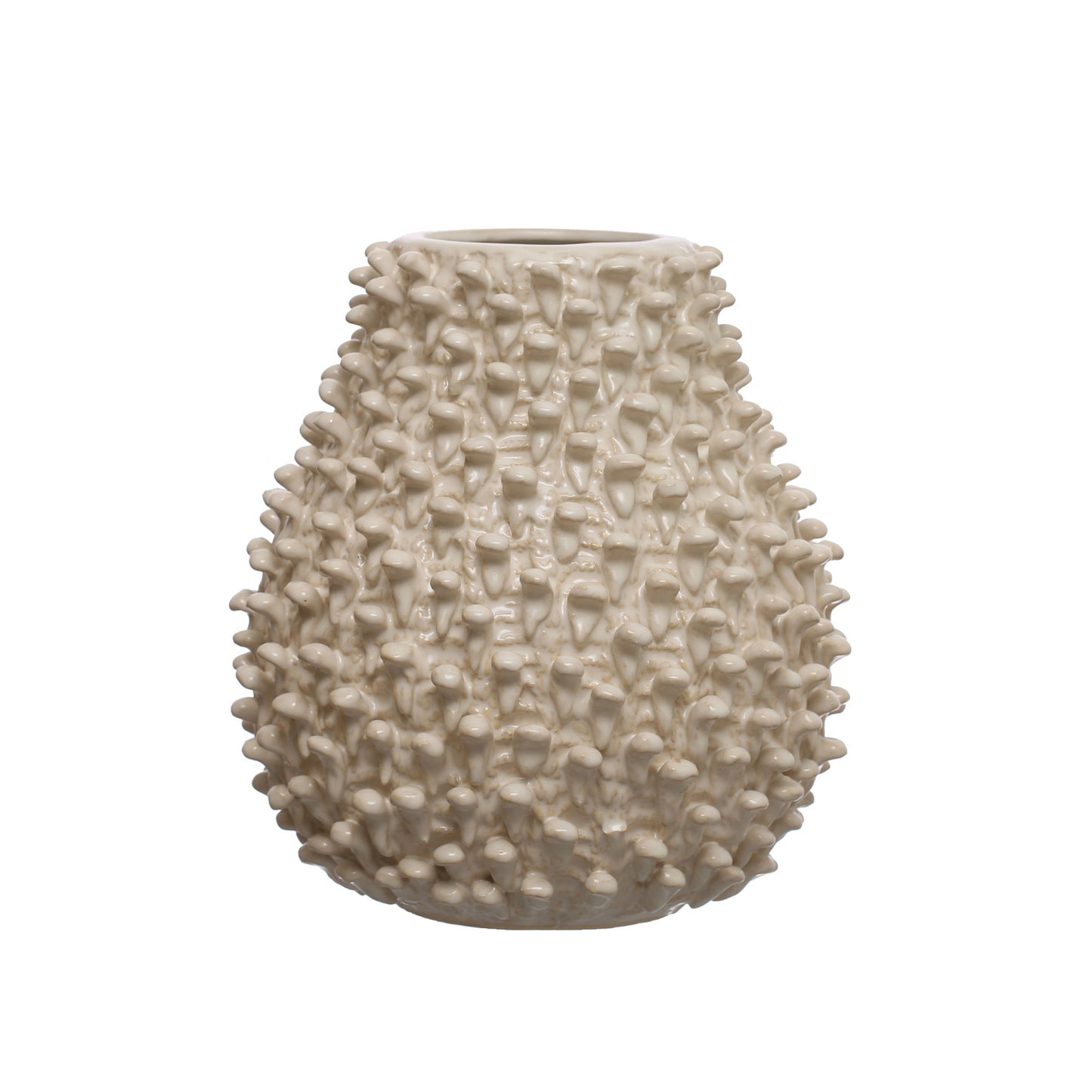 Cream Pine Cone Vase