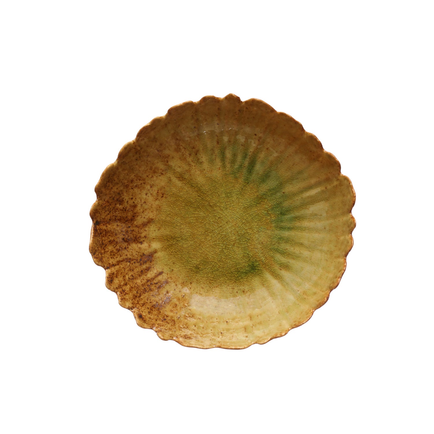 Rustic Stoneware Shallow Bowl