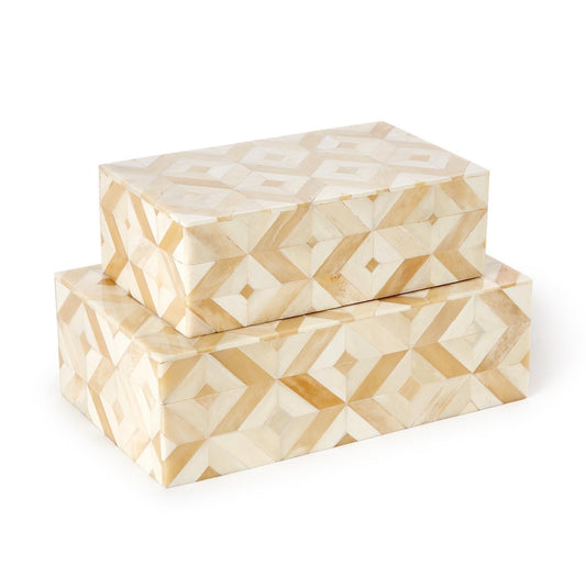 Diamond Pattern Bone Box