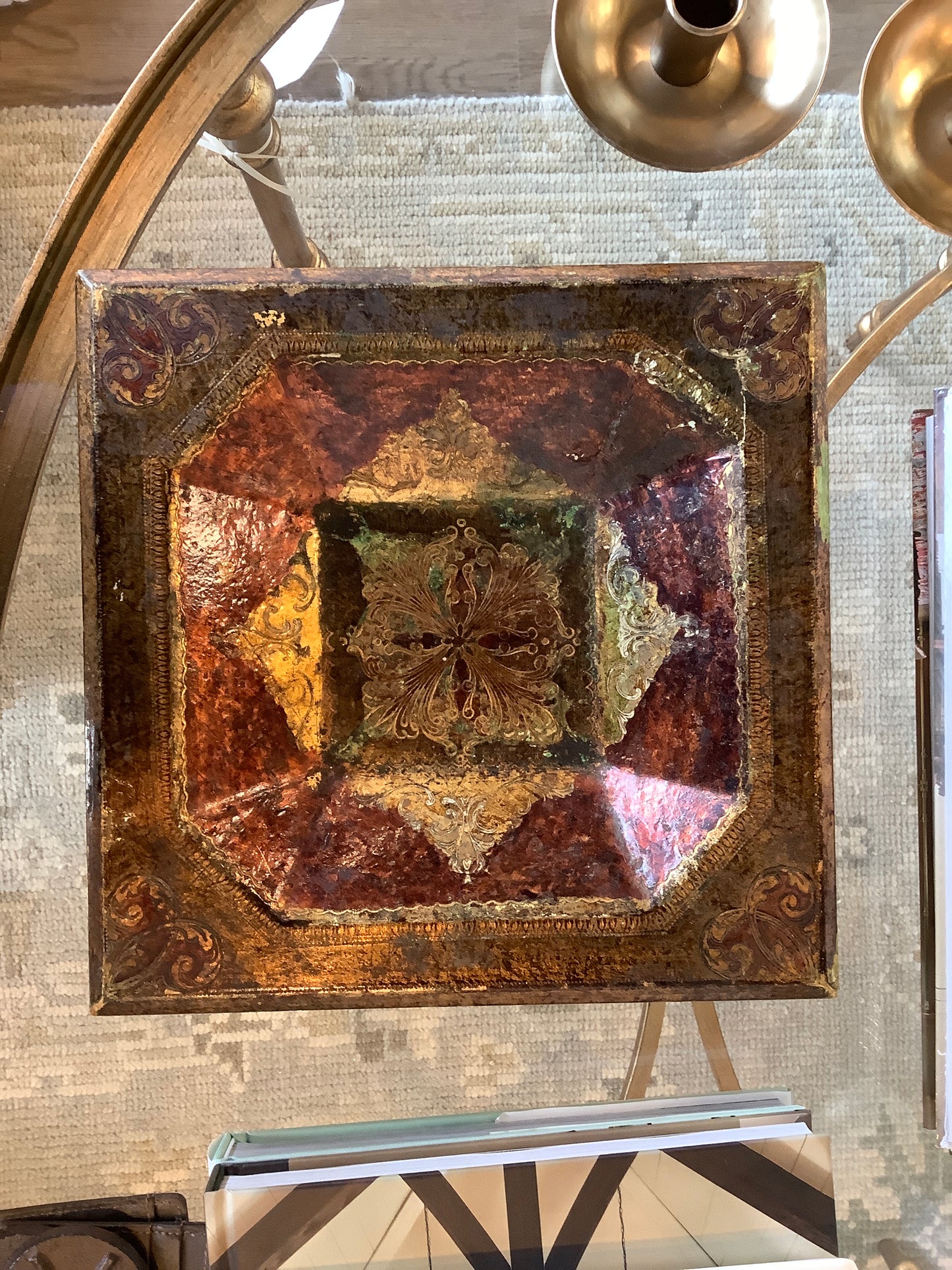 Found Florentine Square Tray