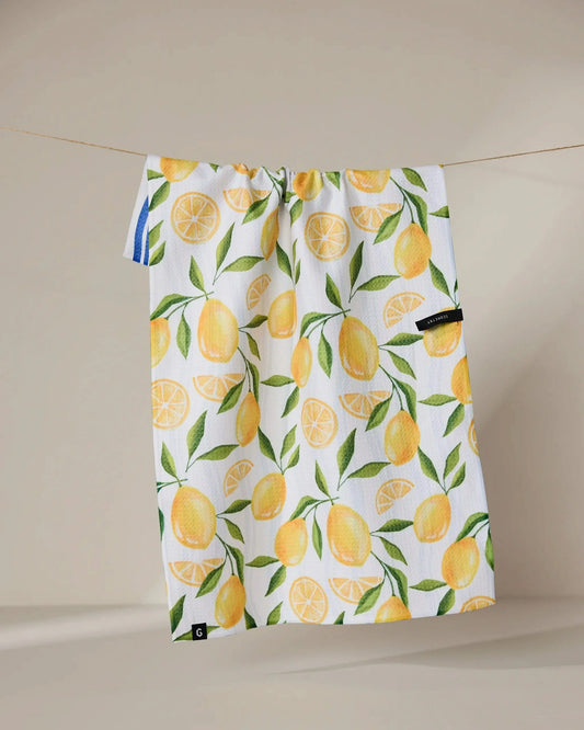 Geometry Lemon Bliss Double Sided Tea Towel