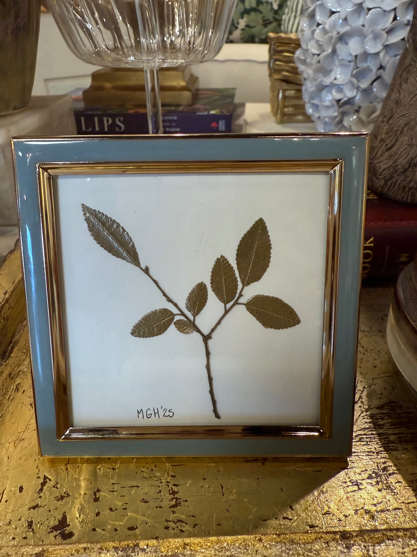 Square Framed Gold Leaf Art