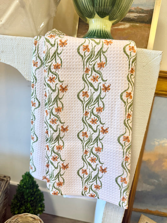 Floral Fall Tea Towel