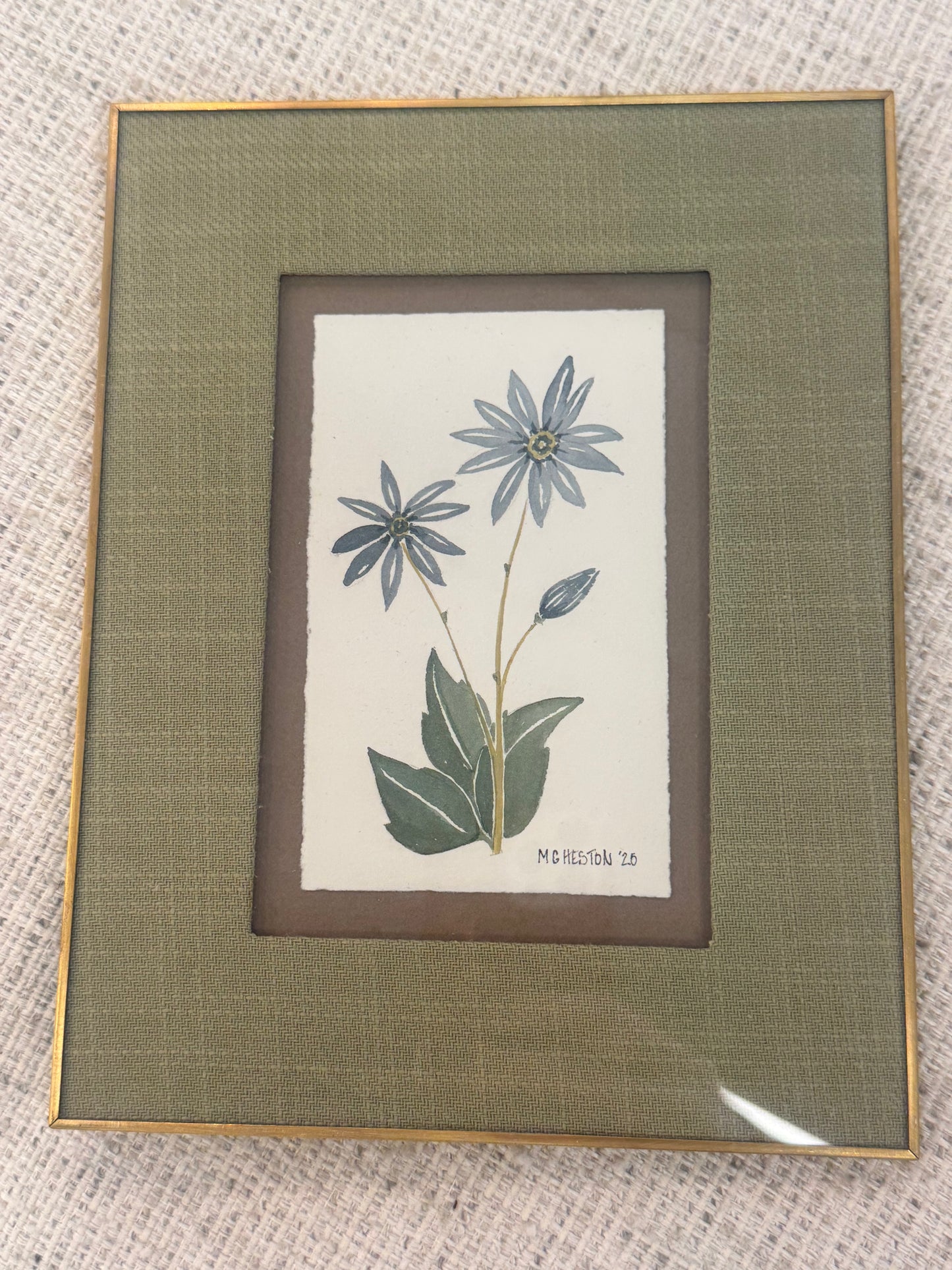 Fabric Frame with Hand Painted Art