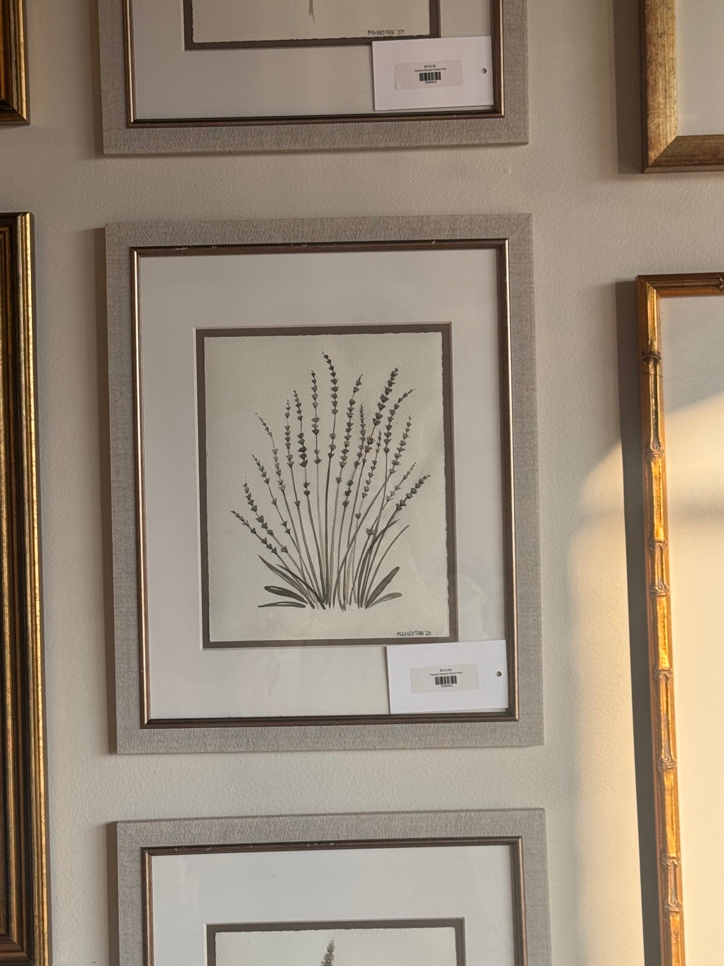 Framed Neutral Floral Print