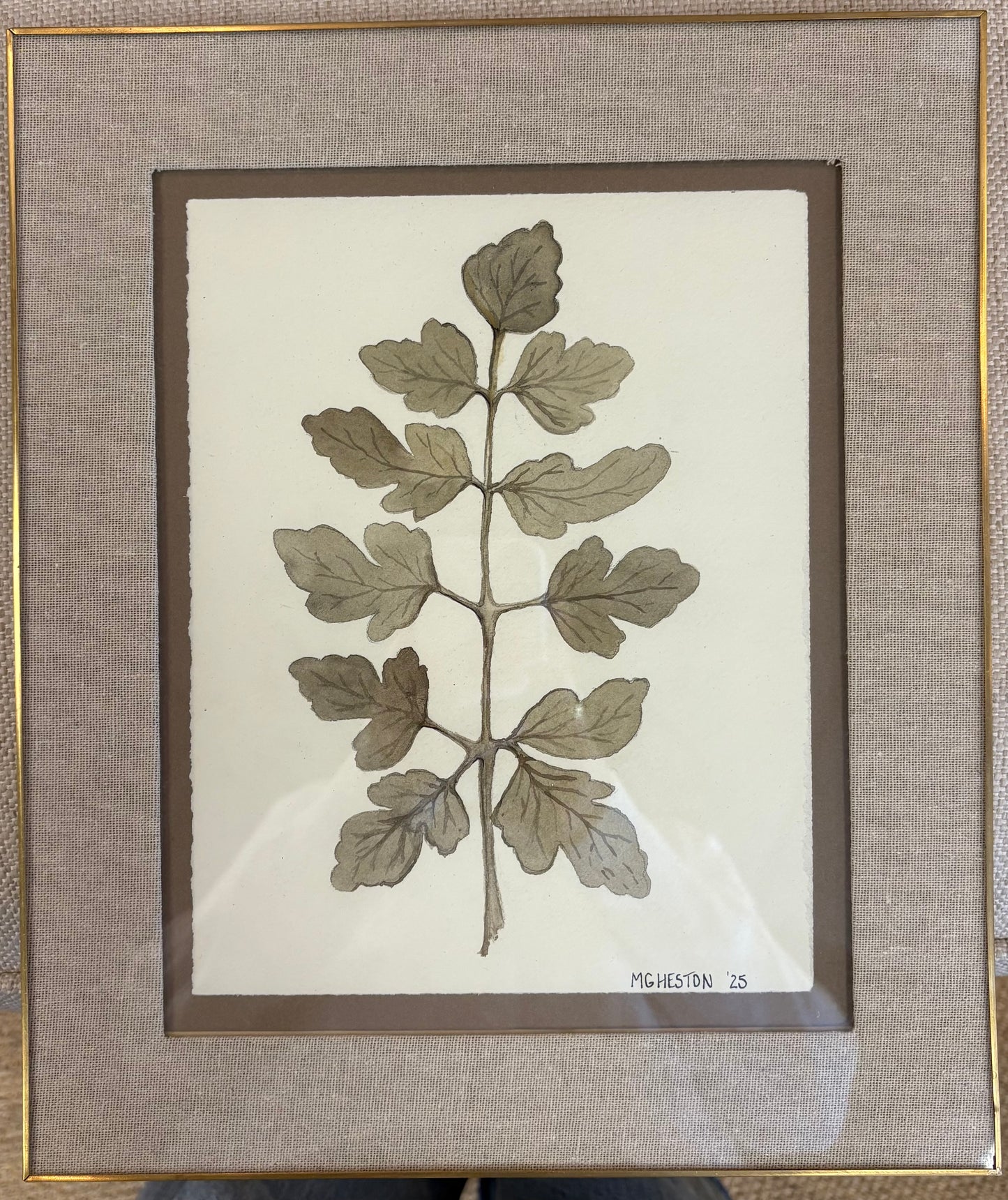 Sepia Leafy Botanical