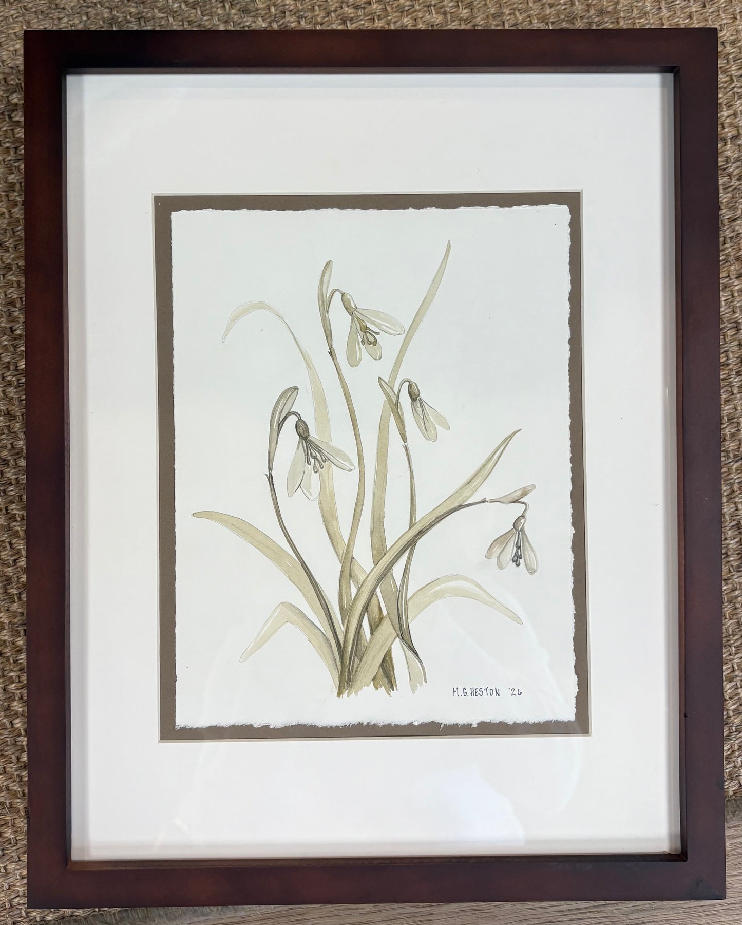 Dark Wood Framed Botanicals