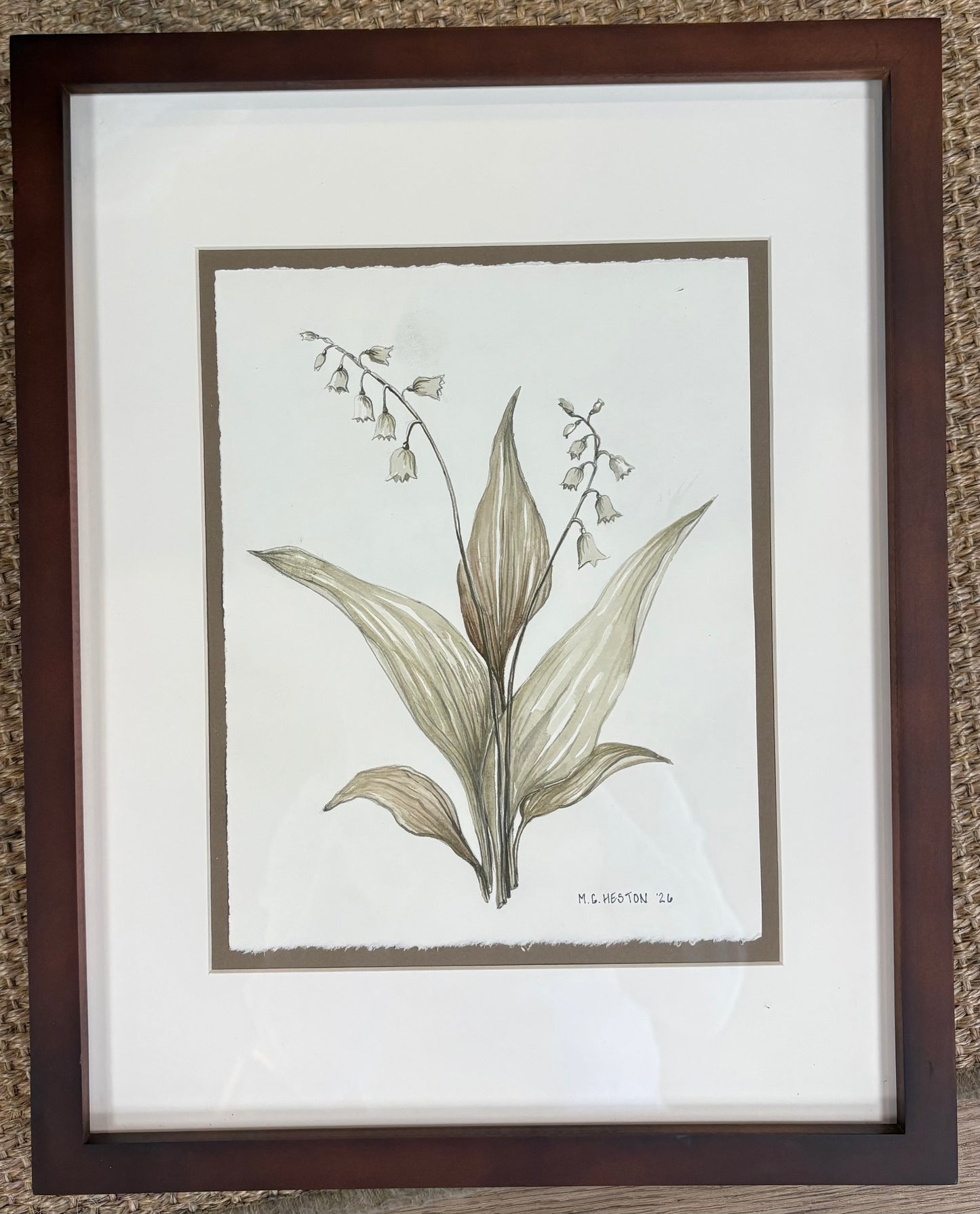 Dark Wood Framed Botanicals