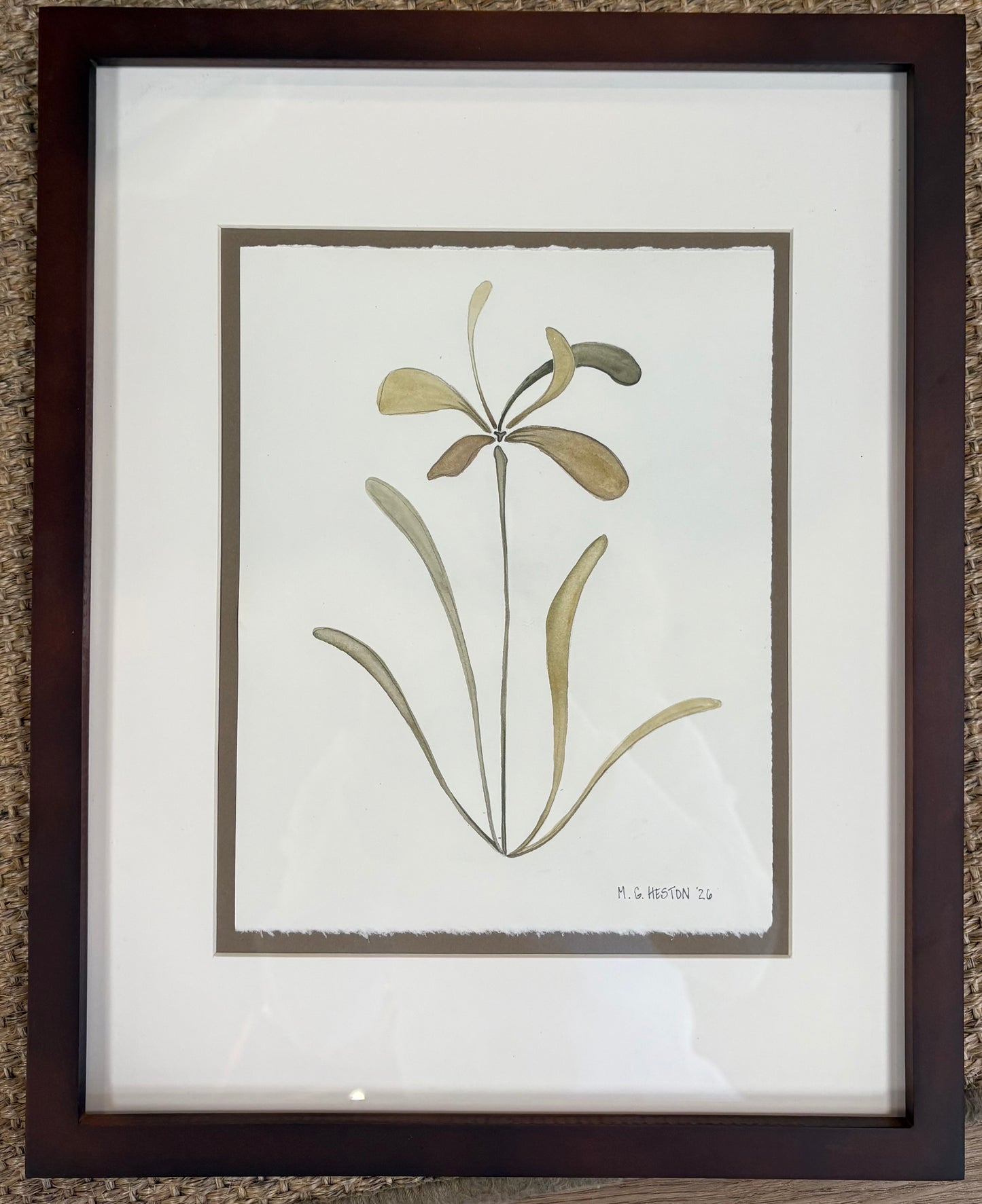 Dark Wood Framed Botanicals