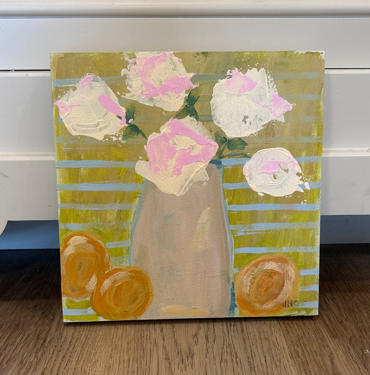 Floral and Citrus Wooden Canvas