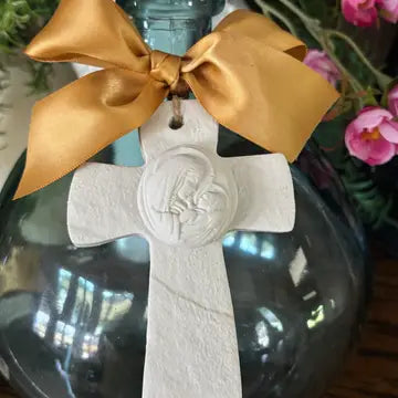 Mary and Jesus Intaglio Cross