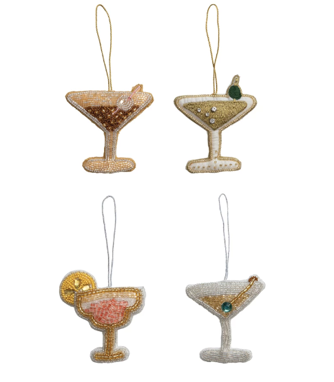 Beaded Cocktail Ornament