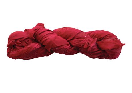 Red Torn Silk Ribbon