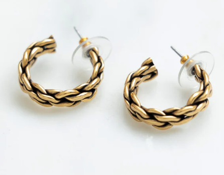 Braided Hoop Earring