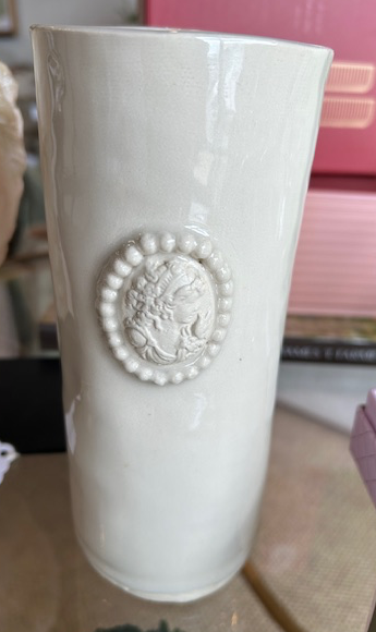 Parchment Pottery "Holly" Hand-shaped Vase