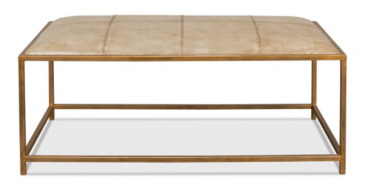 Leather Top Coffee Table