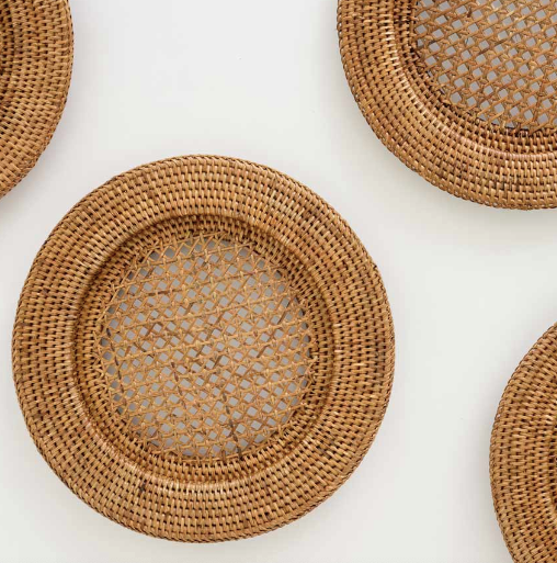 Honey Rattan Charger (set of 4)