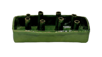 Ceramic Boat Tulipiere Green