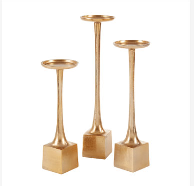 Gold Pillar Holder 19"