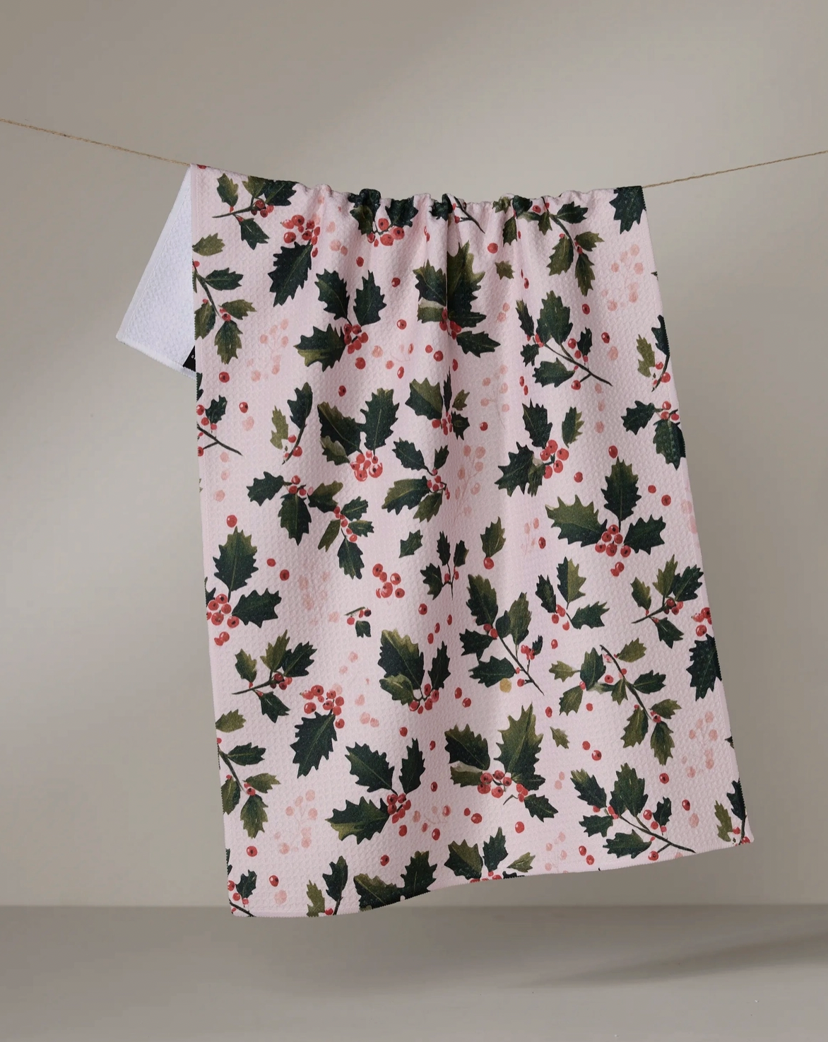 Geometry Tea Towel - Blushberry