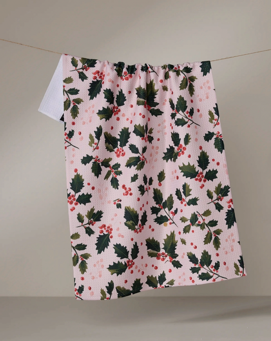 Geometry Tea Towel - Blushberry