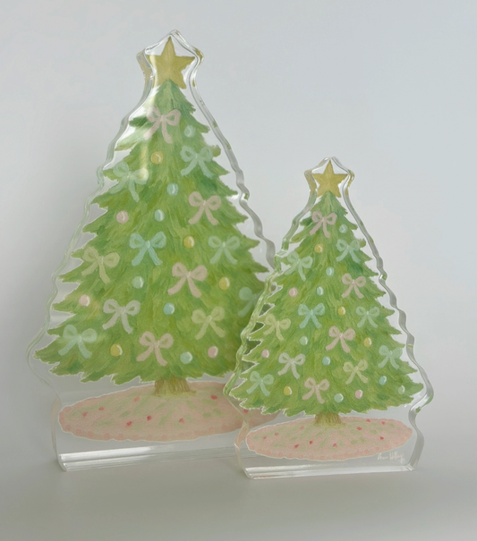 Acrylic Christmas Tree with Bows