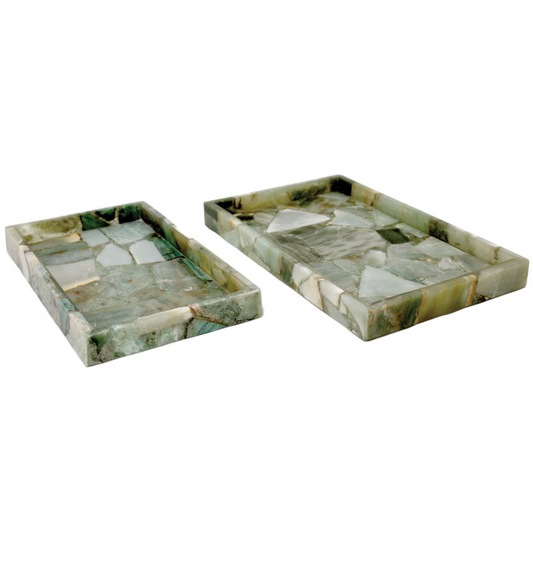 Green Agate Decorative Tray