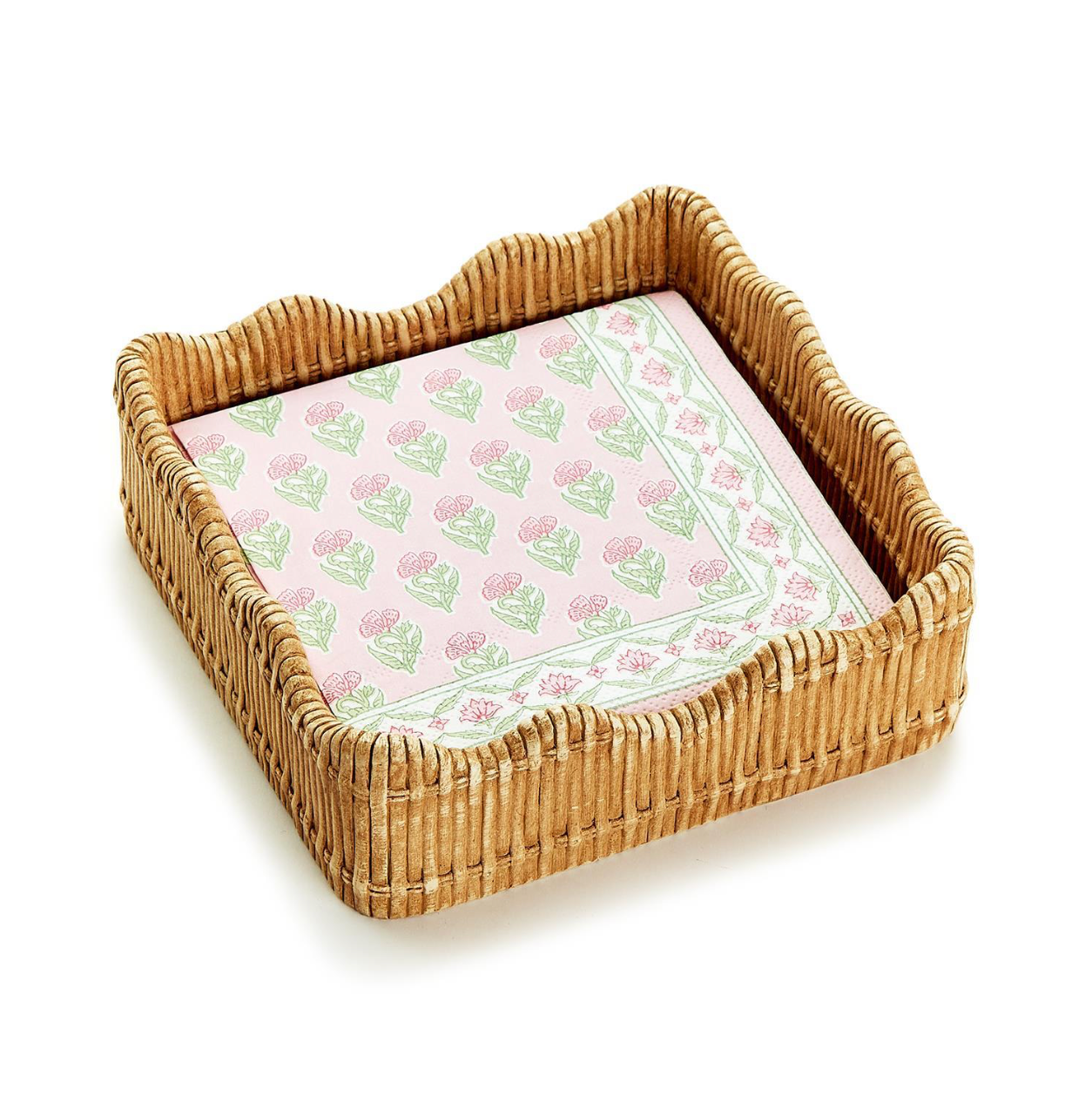 Scalloped Cocktail Napkin Holder