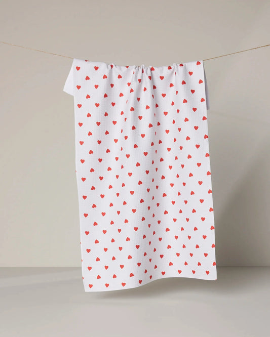 Geometry Baby Hearts Tea Towel
