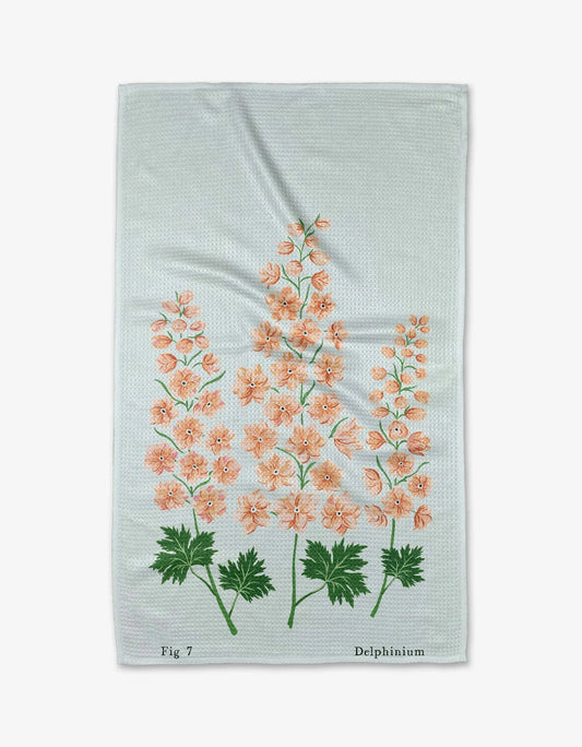 July Delphinium Tea Towel