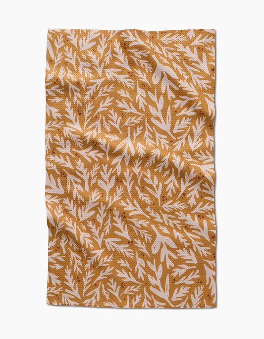 Gold Leaf Tea Towel