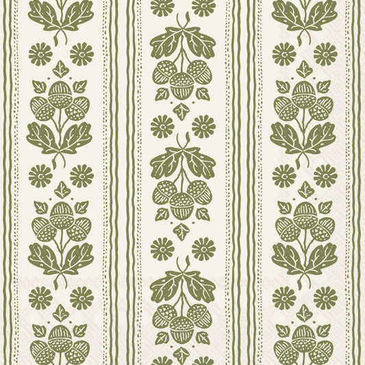 Autumn Green Cocktail Napkins
