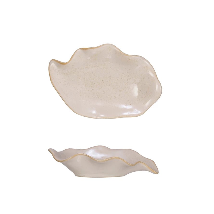 White Stoneware Soap Dish/Spoon Rest