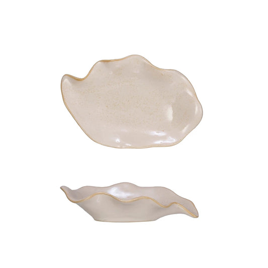 White Stoneware Soap Dish/Spoon Rest