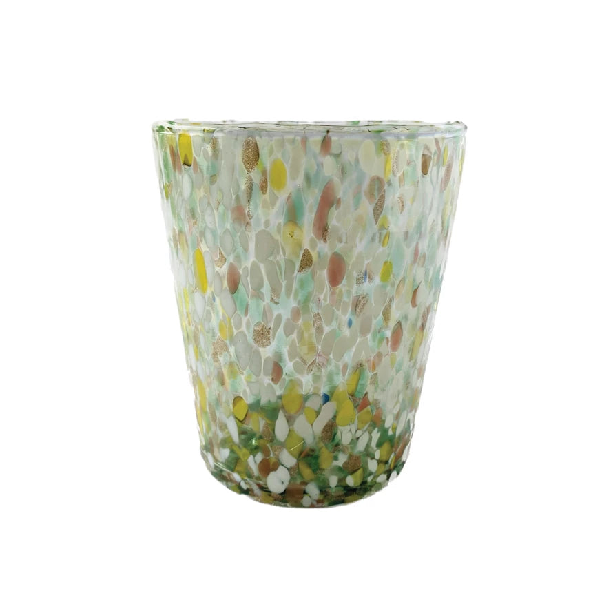 Blown Confetti 12oz Glass