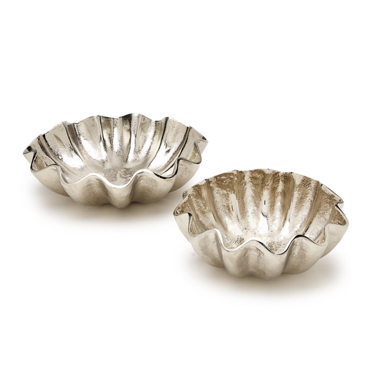 Wavy Aluminum Serving Bowls