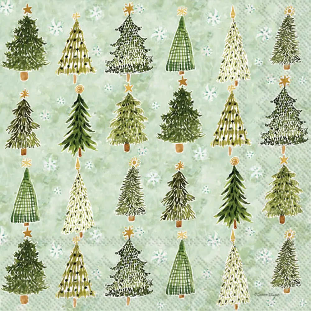 Christmas Tree Cocktail Napkins