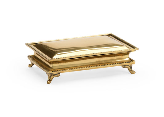 Footed Brass Box, Large