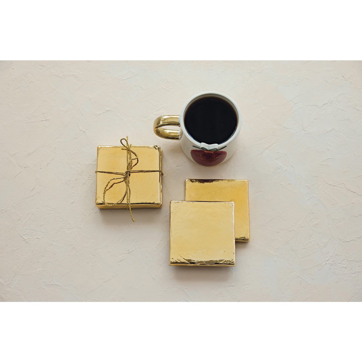 Set of 4 Gold Coasters
