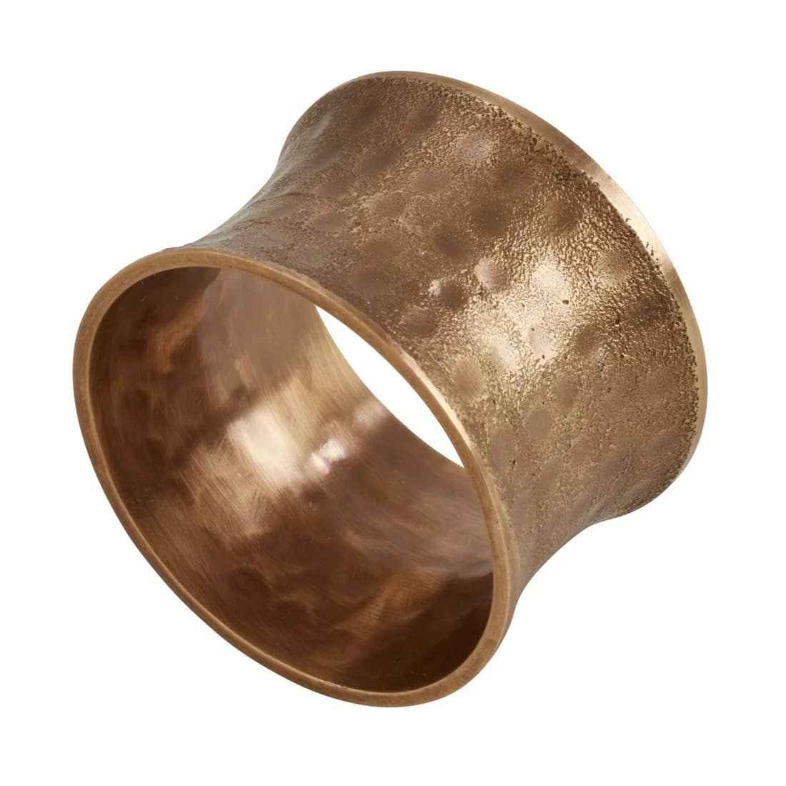 Brass Hammered Napkin Ring