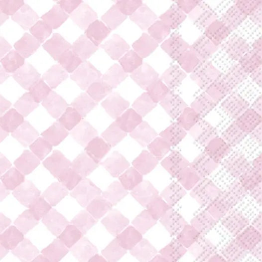 Pink Gingham Guest Towels
