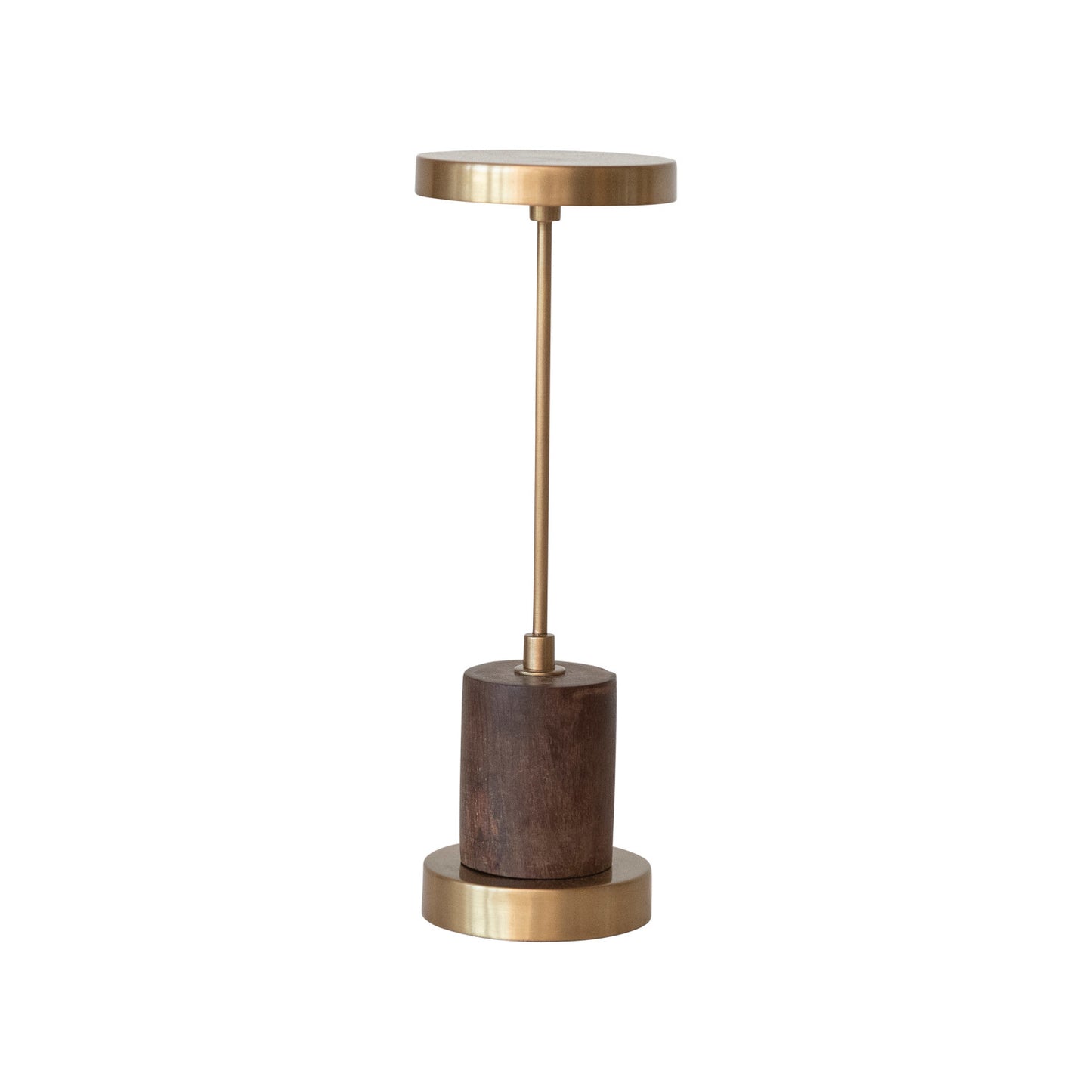 Gold and Wood Table Lamp