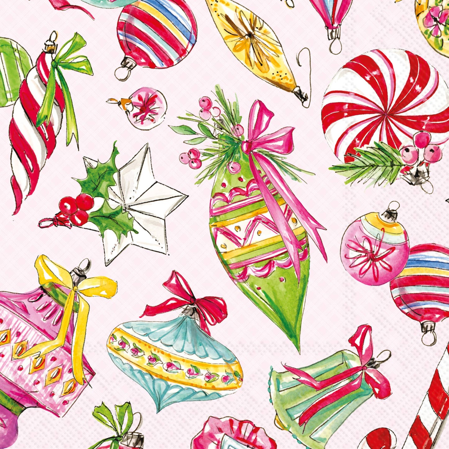 Vintage Ornaments Paper Cocktail Napkins