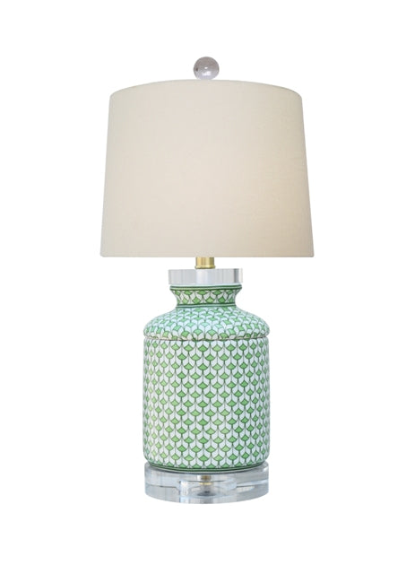 Herend Style Lamp, Green