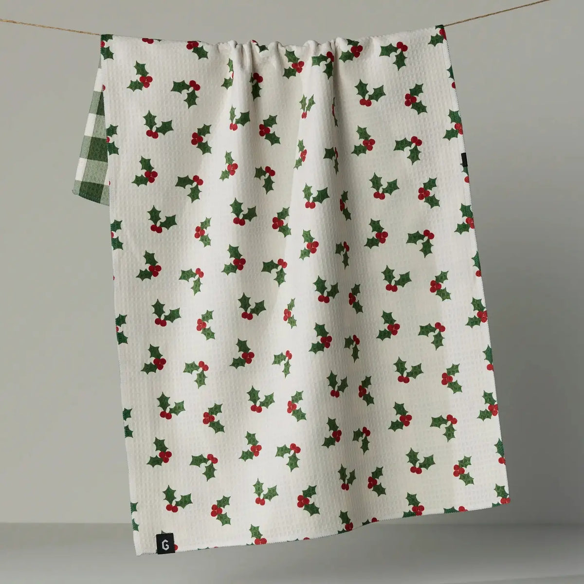 Geometry Tea Towel - Holiday Holly