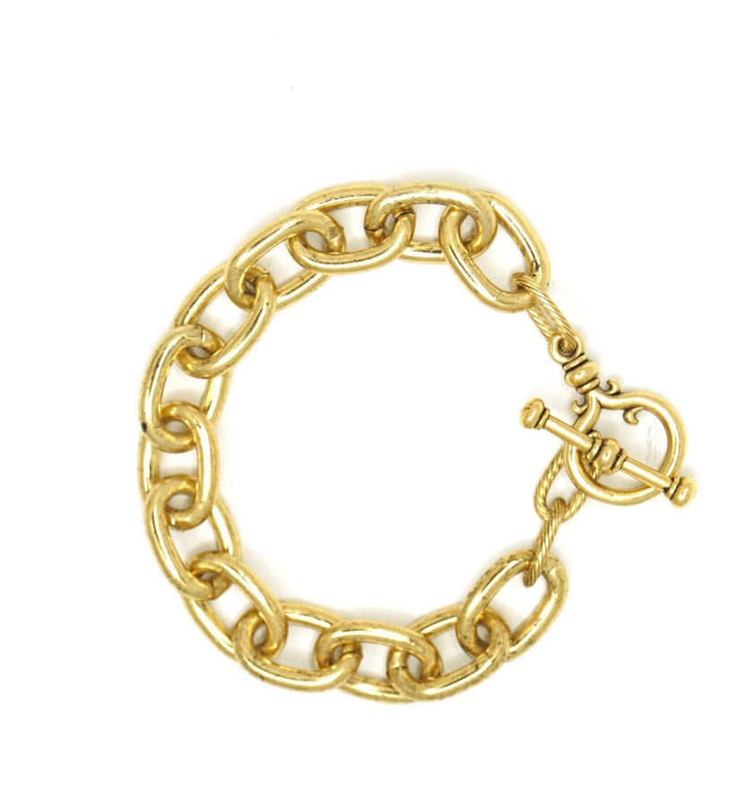 Ellie Bracelet in Polished Gold 8"